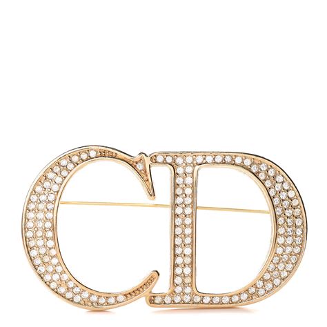 cd dior gold stick pin cd|Christian Dior Gold Crystal 'CD' Logo Lapel Pin Brooch .